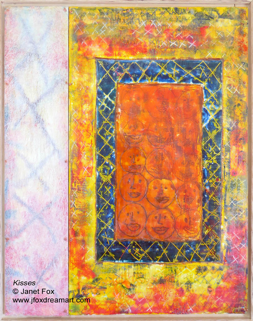 Kisses Image of an encaustic painting by Janet Fox titled "Kisses."