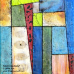 Image of an encaustic painting by Janet Fox titled "Rock Collection 2"